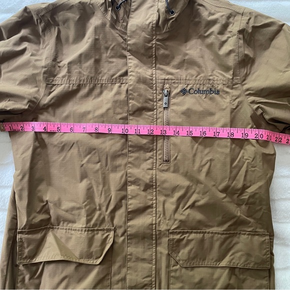 Columbia Omni-Tech Brown Hooded Waterproof Breathable Walking Rain Jacket Sz S - Picture 4 of 8